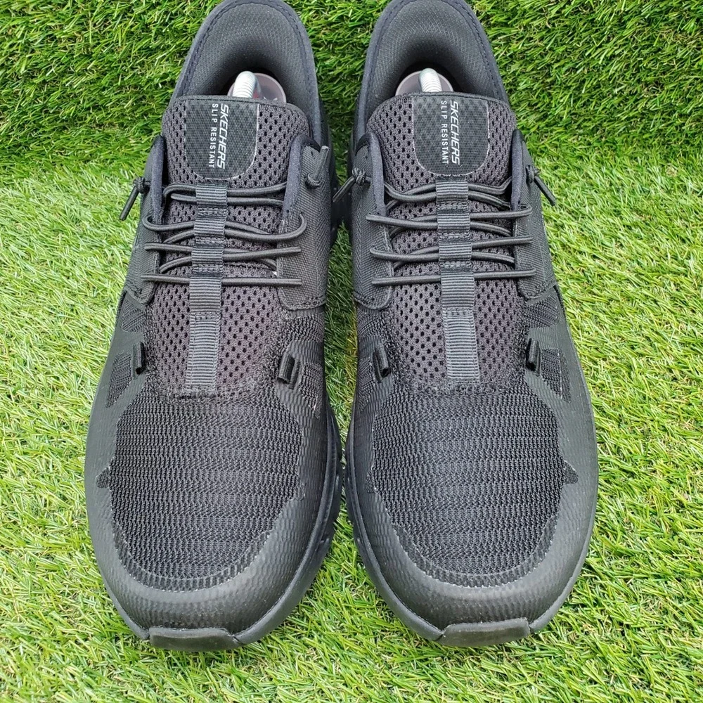 Skechers Glide-Step Pro SR SIZE 10.5 Men's Slip Resistant Work Shoes Black